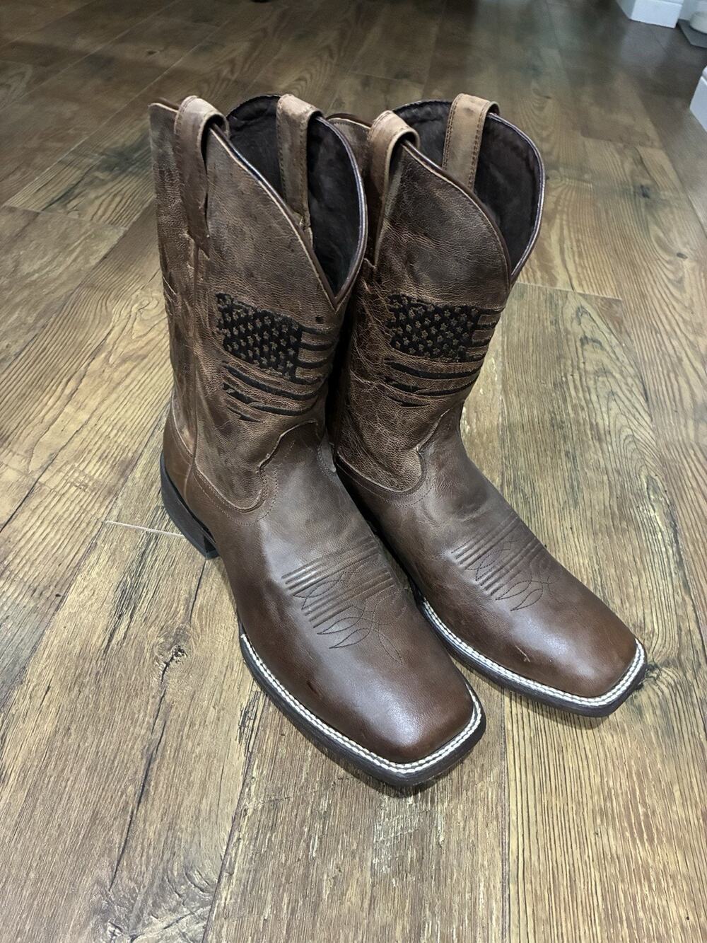 ARIAT CIRCUIT PATRIOT 10029699 WESTERN COWBOY BOOTS TAN MEN'S 12D